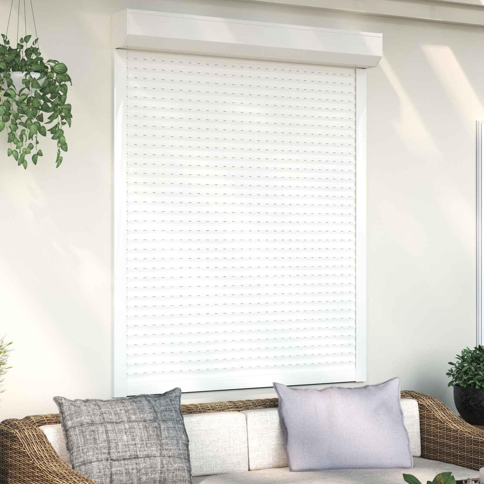 Rullegardin Hvid 120 x 150 cm Aluminium og Polyurethan