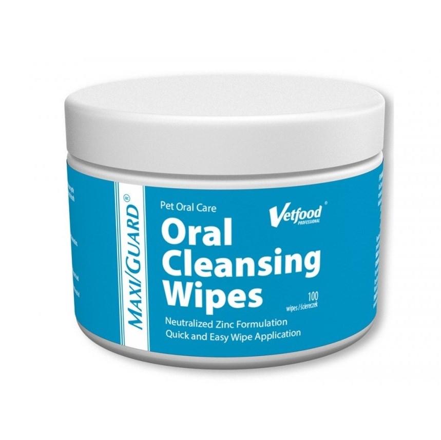 Vetfood Maxi/Guard Oral Cleansing Wipes - mundhygiejne-servietter til hund og kat (100 stk.)