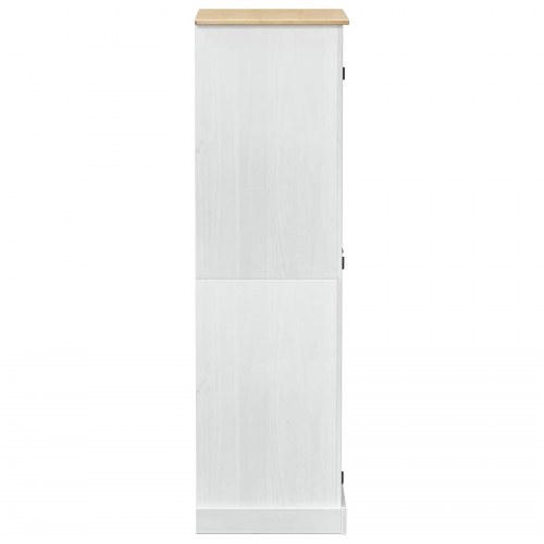 Garderober med hylde Hvid 76 x 50 x 170 cm Massiv fyrretræ