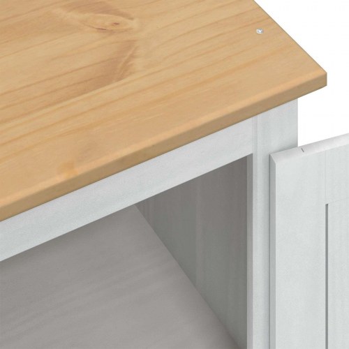 Garderober med hylde Hvid 76 x 50 x 170 cm Massiv fyrretræ
