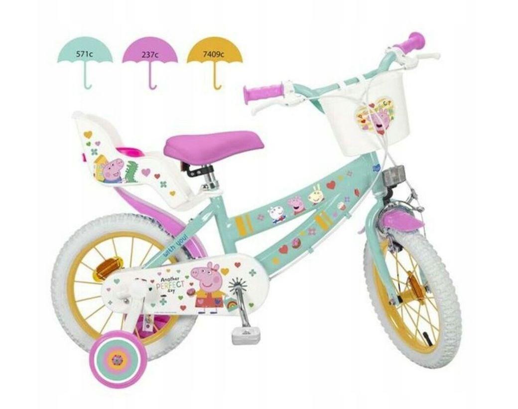 TOIMSA børnecykel 12" - Gurli Gris, grøn/lyserød