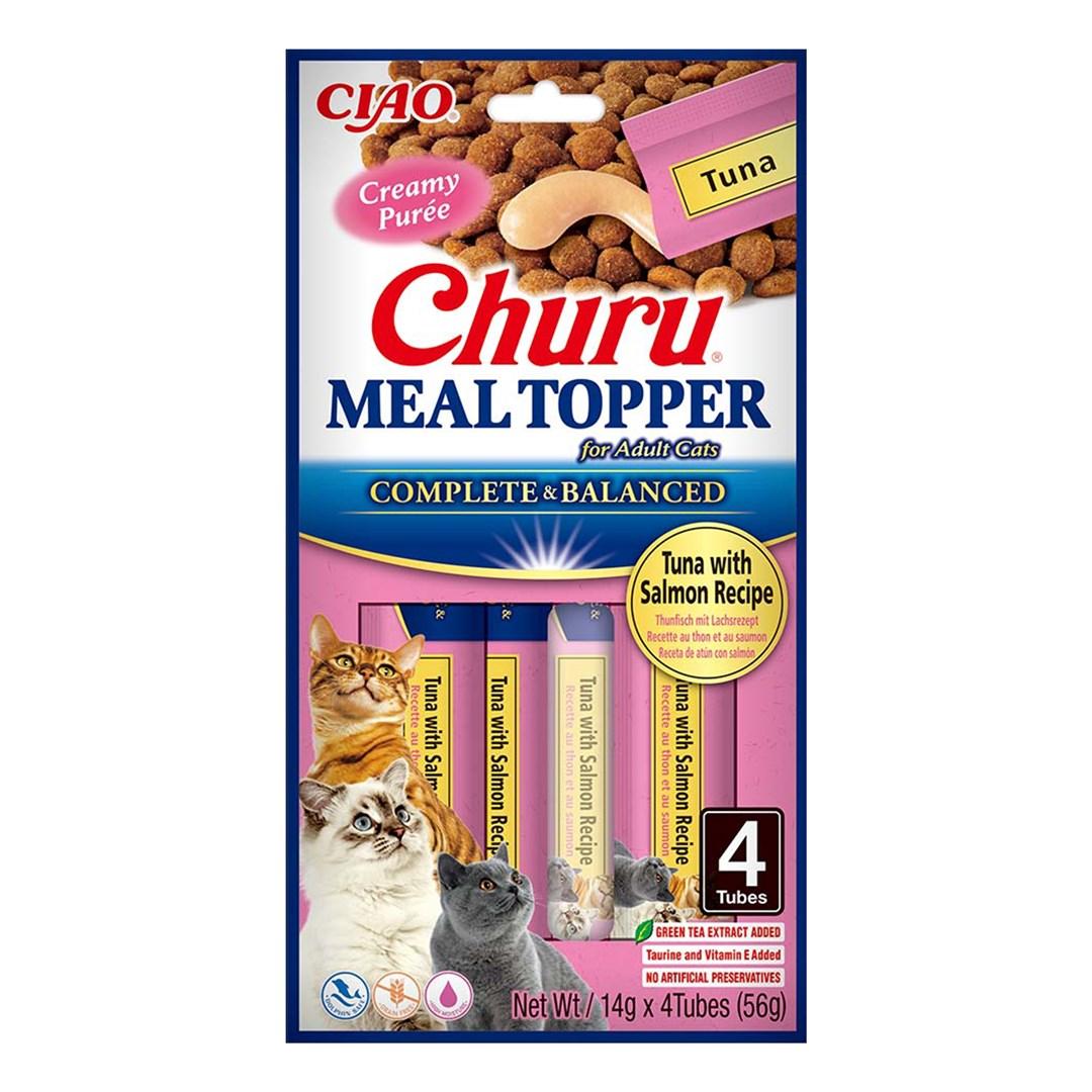 INABA Churu Meal Topper – Tun med laks til katte, 4 x 14 g