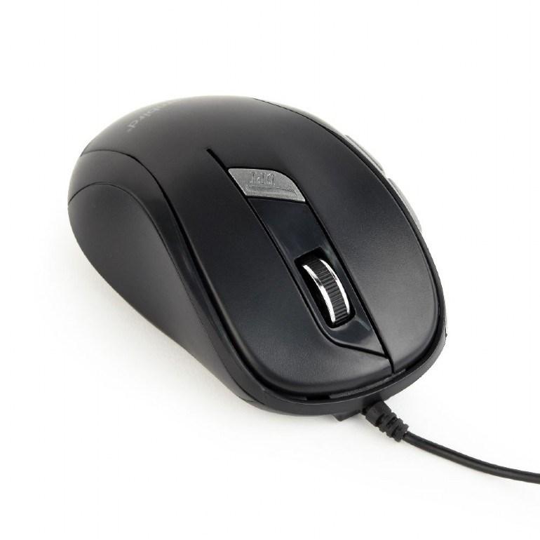 Gembird MUS-6B-01 kablet optisk mus 1600 DPI – ambidextrous, USB-A billede