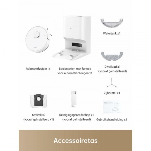 Dreame D10 Plus Gen 2 robotstøvsuger og gulvvasker - 6.000 Pa, LiDAR, 5.200 mAh - Hvid (OUTLET A)
