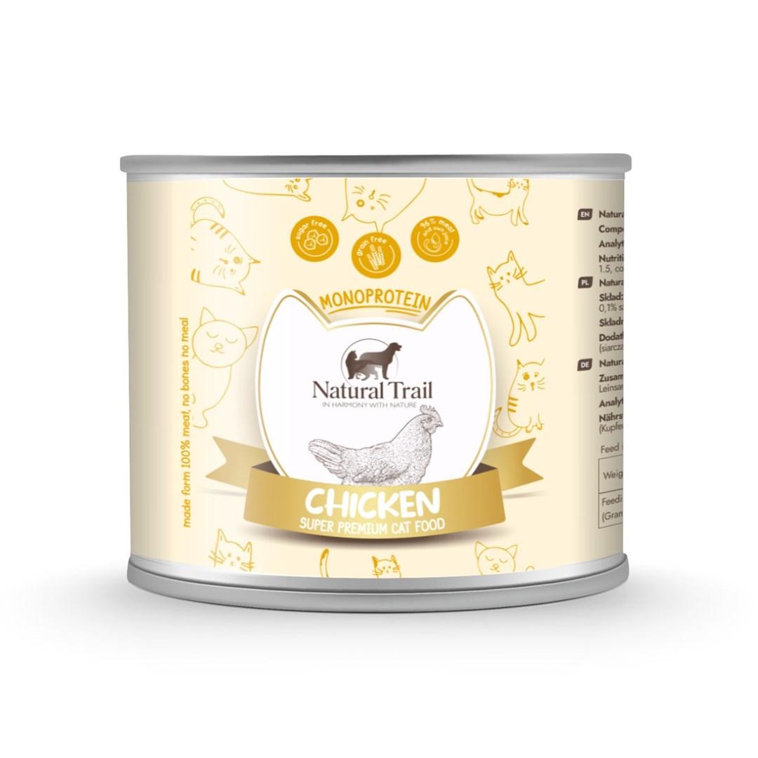 Natural Trail Monoprotein vÃ¥dfoder til kat â Kylling 185 g