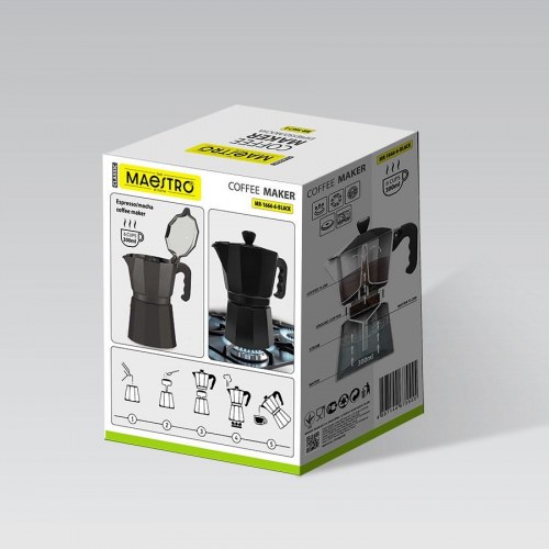 Maestro MR-1666-6 mokkakande 6 kopper – sort (300 ml)