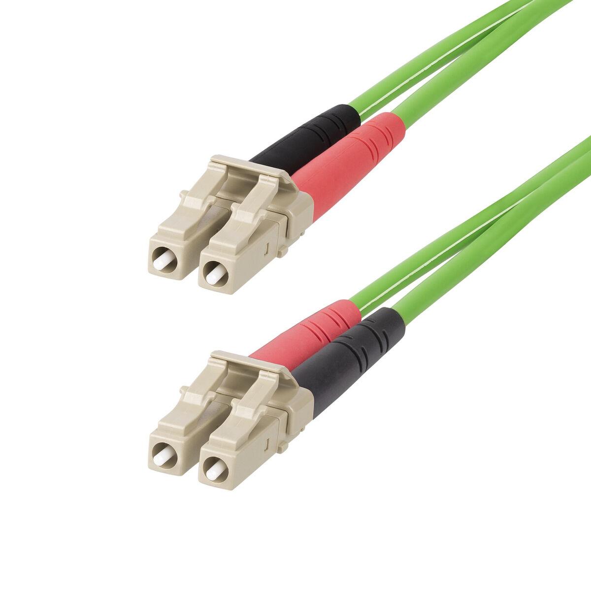 StarTech.com 15m (50ft) LC to LC (UPC) OM5 Multimode Fiber Optic Cable - patch cable - 15 m - green - Grøn - 15m