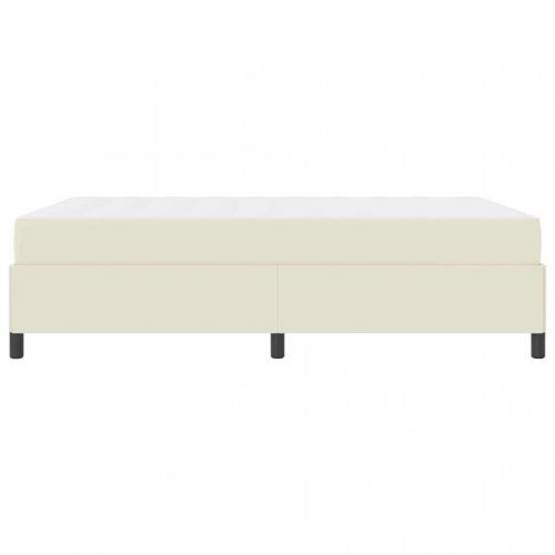 Sengestel med madras - creme stof 140 x 190 cm