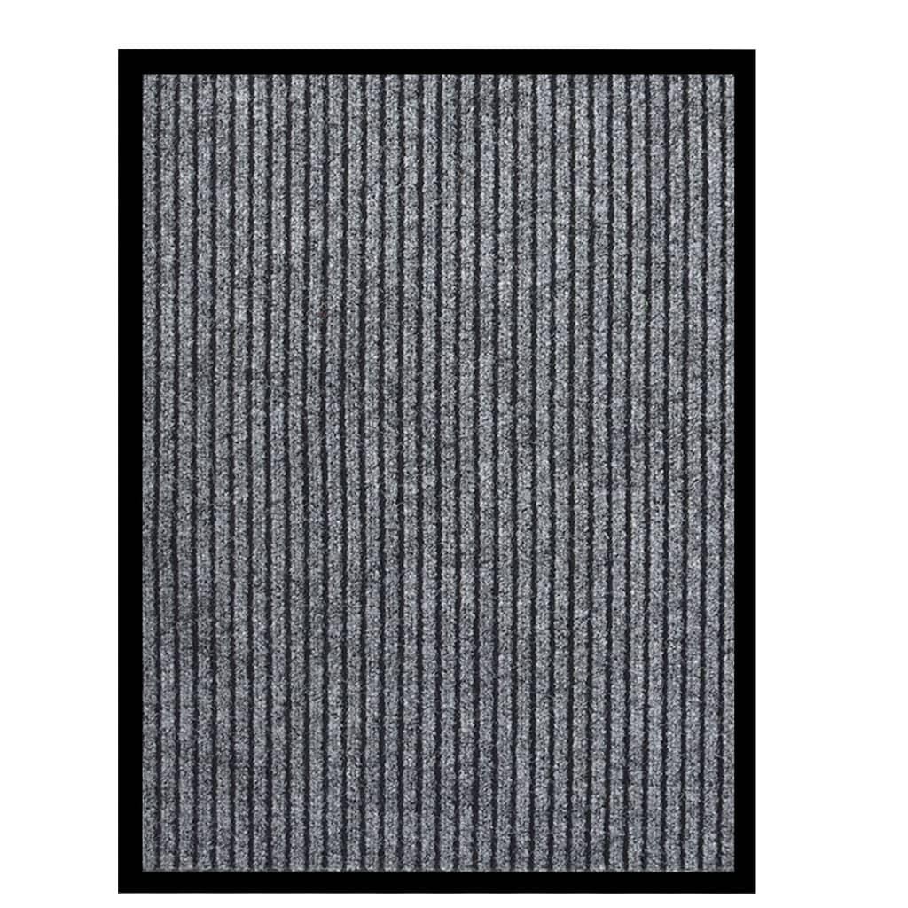 Dørmåtte 60x80 cm stribet grå