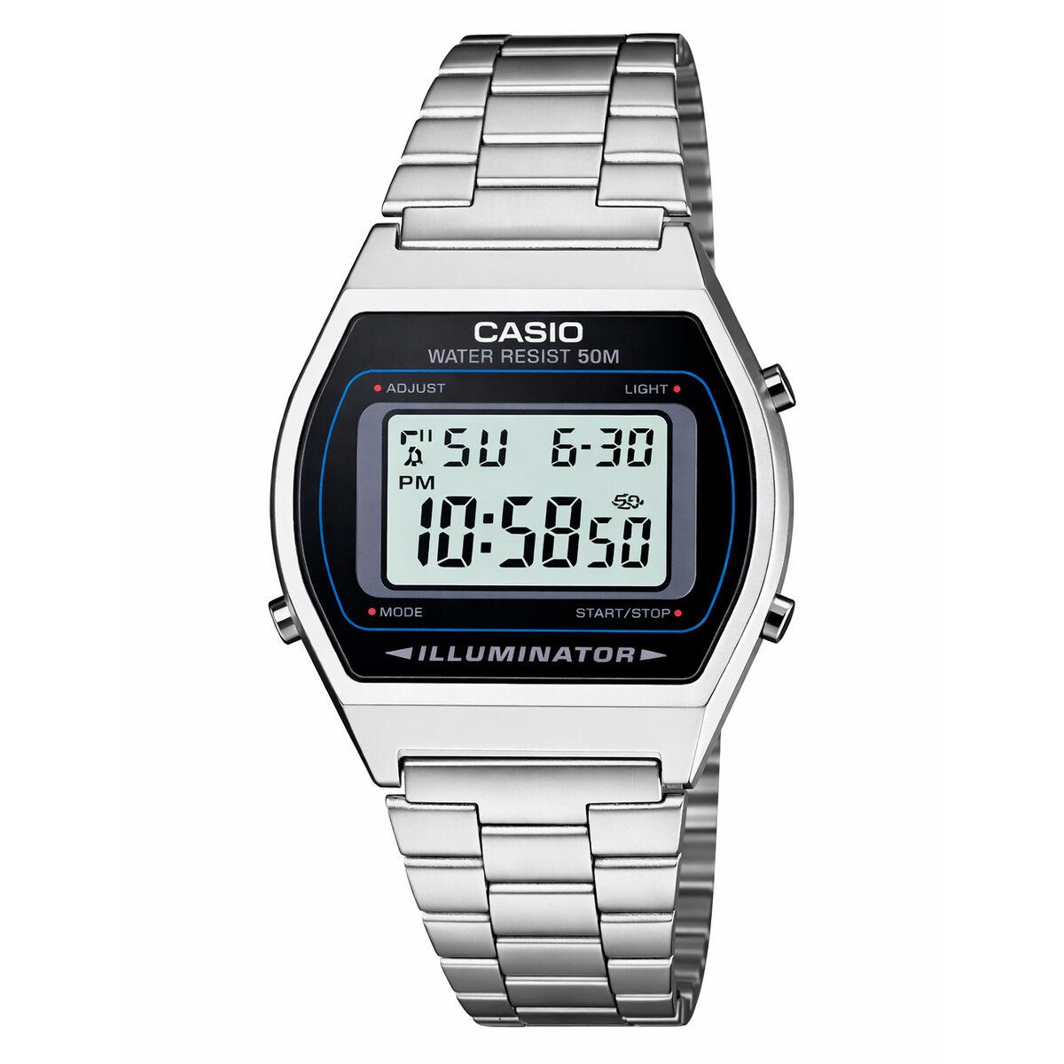 Casio B640WD-1AVEF herreur - vintage digital ur i rustfrit stål, 5 ATM