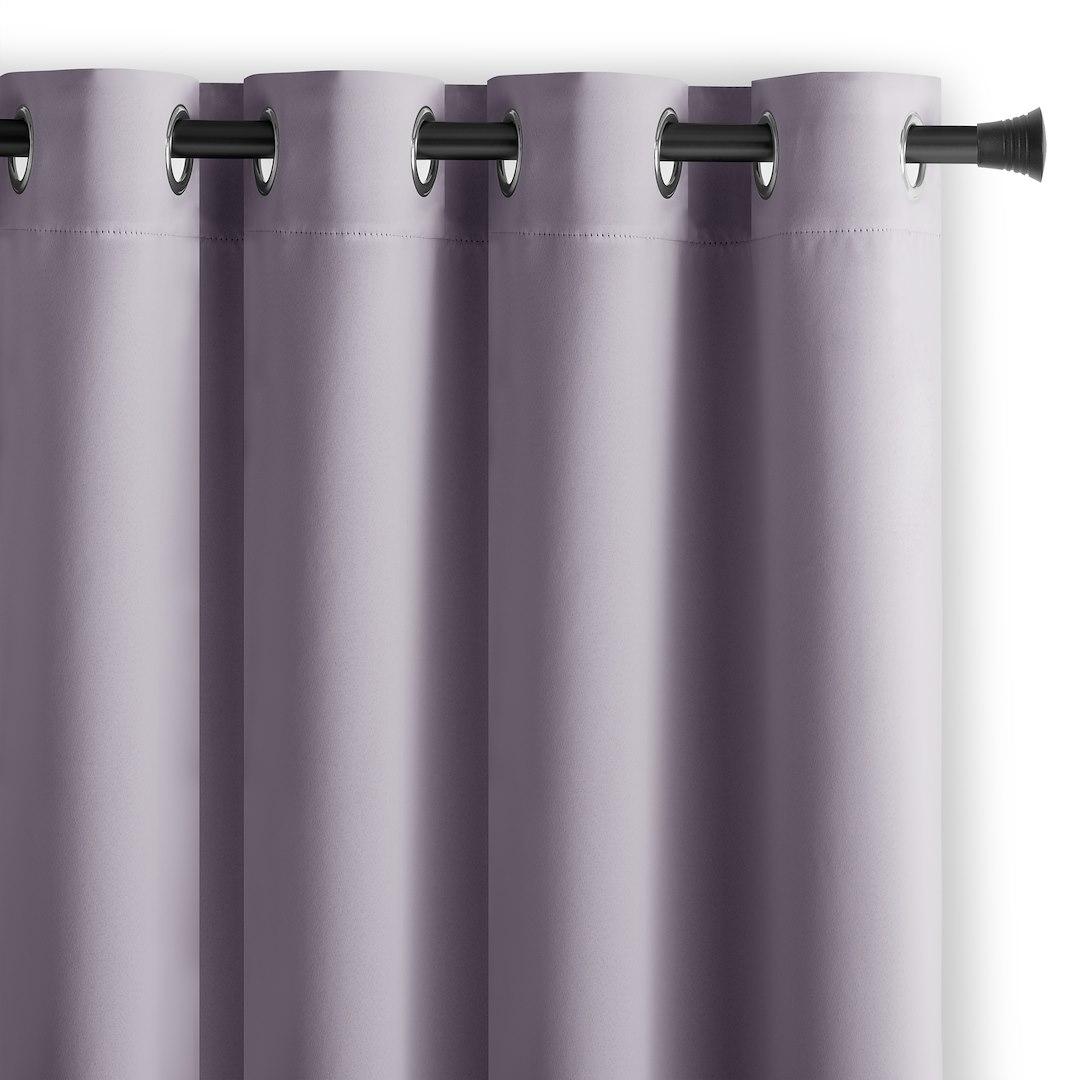Mørklægningsgardin blackout 140x175 cm - pudderlyserød, sølv øskner, AmeliaHome