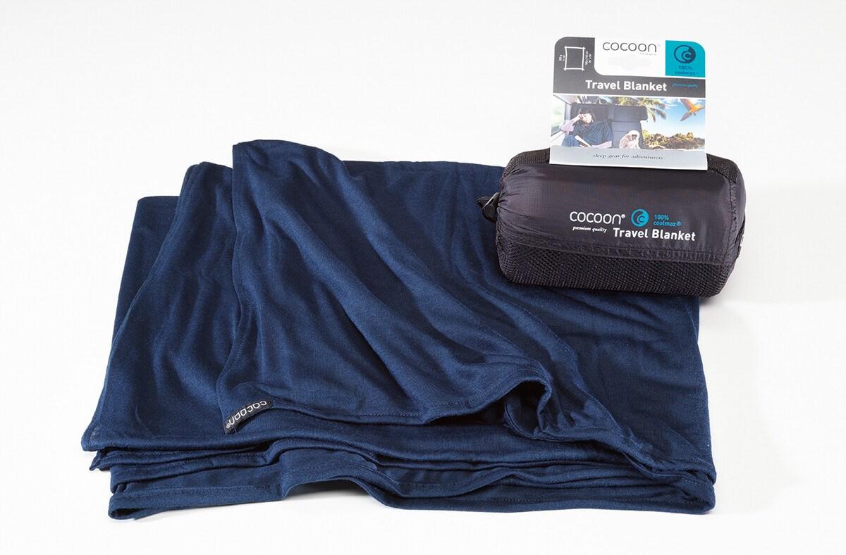 Cocoon Travel Blanket,180x140 cm, Rejsetæppe, navy