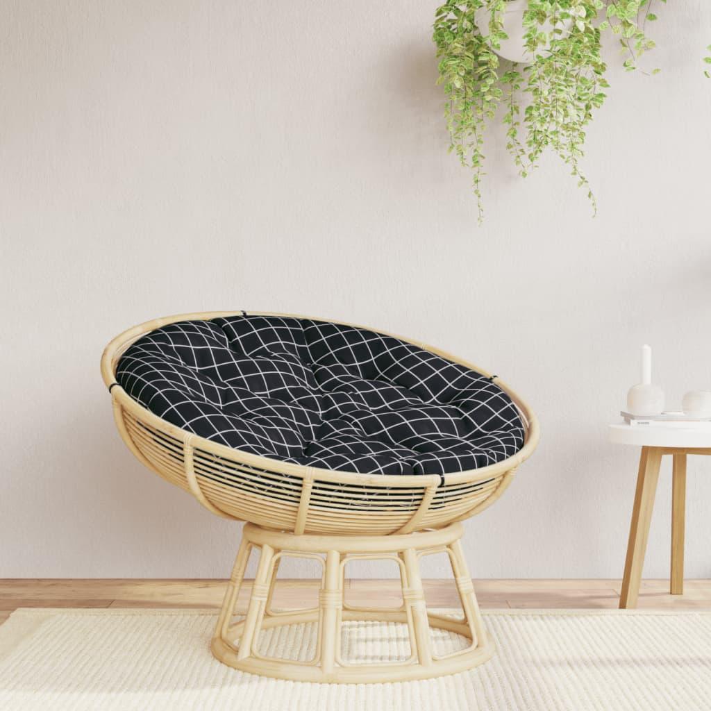 Rund hynde Ø100x11 cm oxfordstof ternet sort