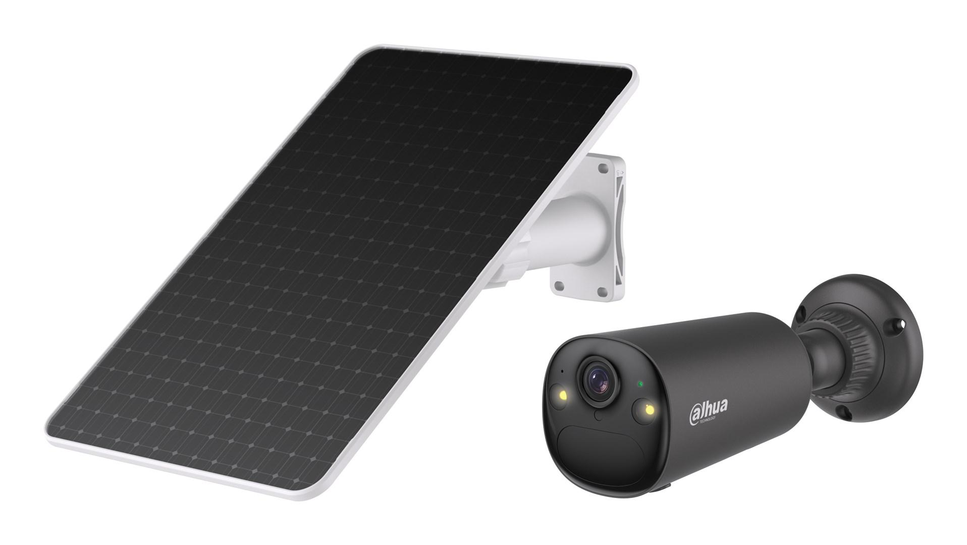 Dahua KIT/BF4CA-0210B-XL/M0508 â trÃ¥dlÃ¸st udendÃ¸rs IP-bulletkamera med solpanel, 4 MP