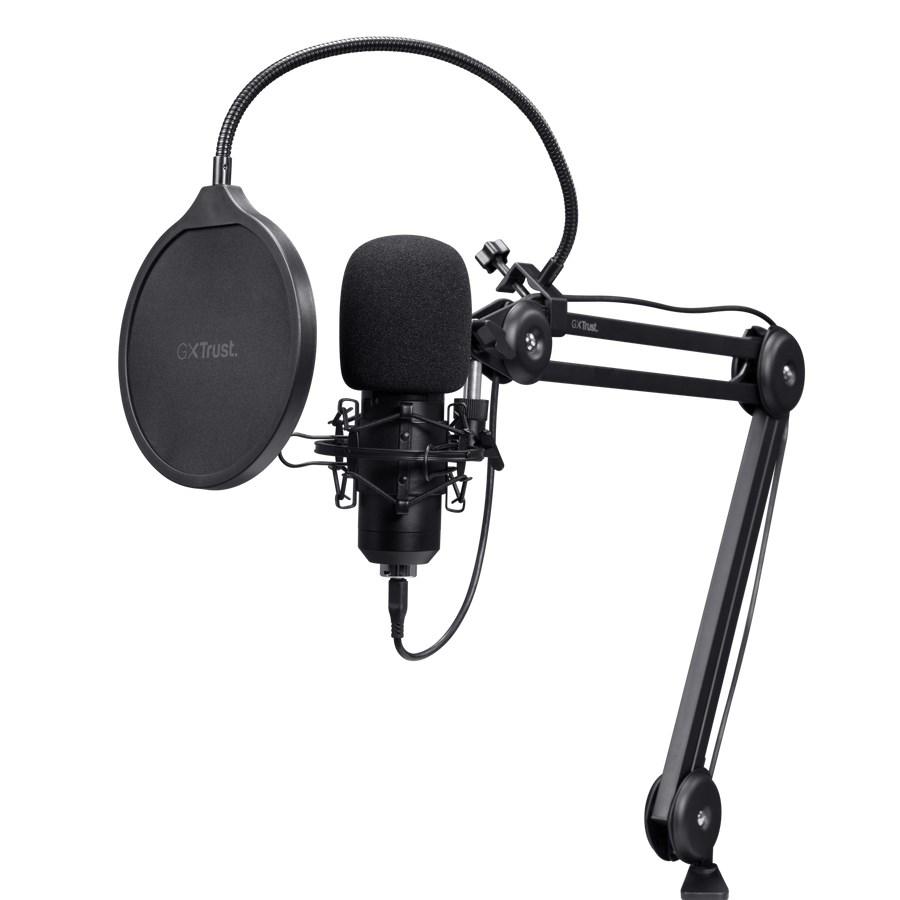 Trust GXT 270 Emita II+ – sort podcast-mikrofon med USB billede