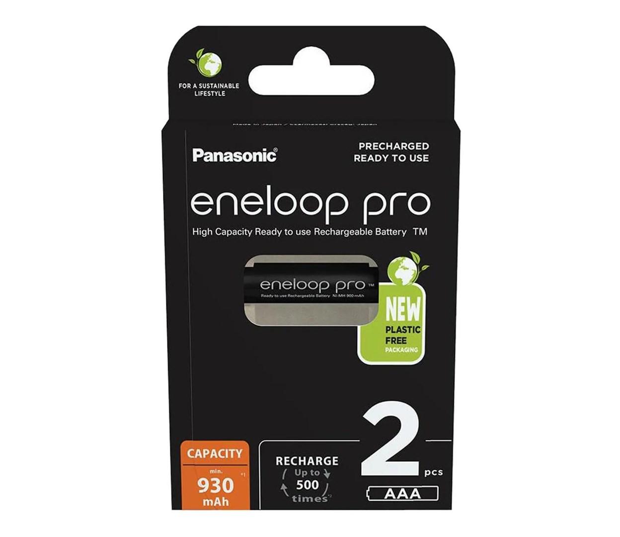 Panasonic Eneloop Pro AAA genopladelige batterier 930 mAh - 2 stk billede