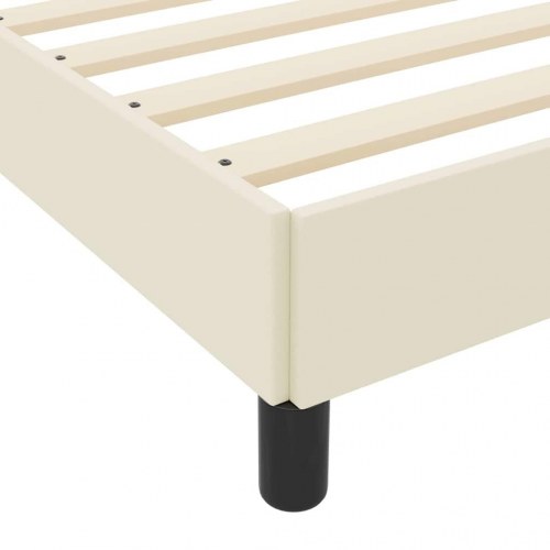 Sengestel med madras creme 90 x 190 cm - stof