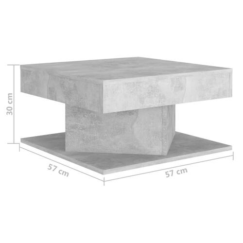 Sofabord 57x57x30 cm spånplade betongrå