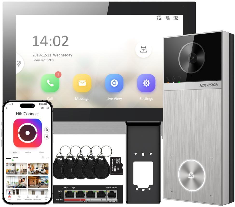 Hikvision DS-KIS613-S videodørtelefon sæt