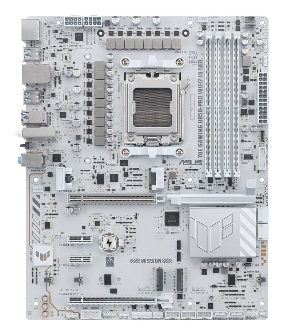 ASUS TUF Gaming B850‑PRO WiFi 7 W NEO - AMD B850, Socket AM5, ATX bundkort billede