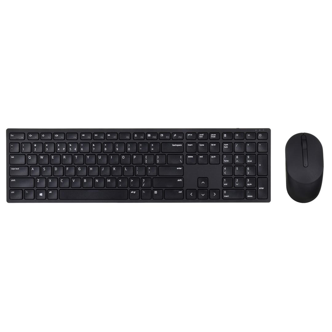Dell KM5221W trådløst tastatur og mus - RF, US International, sort billede