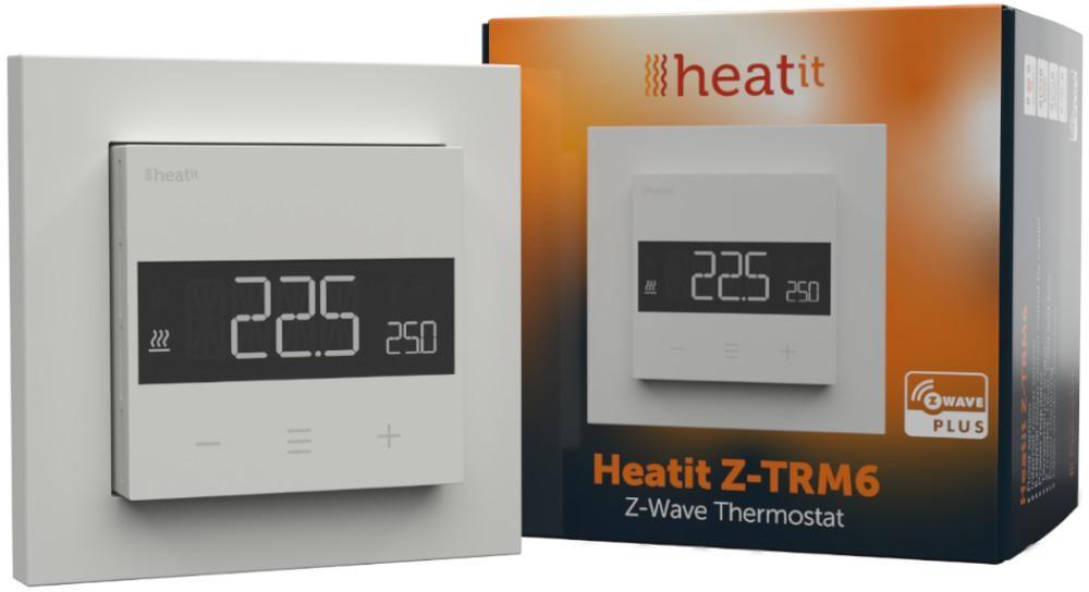 heat it Termostatas Heatit Z-TRM6 baltas RAL 9003 Z-Wave termostatas 3600W 16A 868,4 MHz