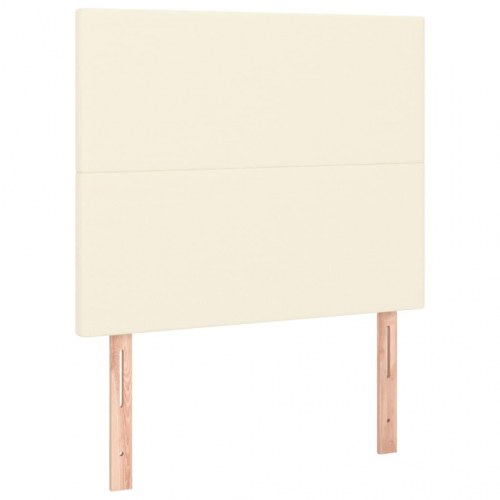Kontinentalseng 80x200 cm med madras - kunstlæder, creme
