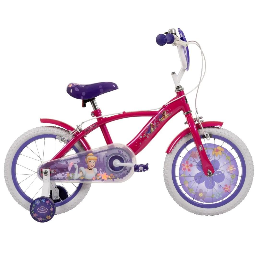 Huffy Disney Princess børnecykel 16" - pink/lilla, håndbremse