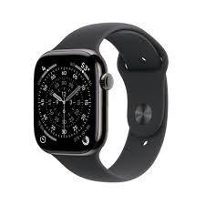 APPLE WATCH SERIES 11 GPS + CELLULAR 46MM SLATE TITANIUM CASE WITH BLACK SPORT BAND M/L MFD24W