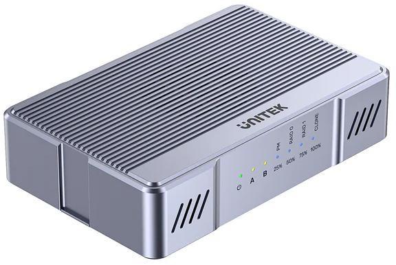 UNITEK S1247AGY01 eksternt kabinet til 2× M.2 - 20 Gb/s, RAID0/RAID1 og kloning