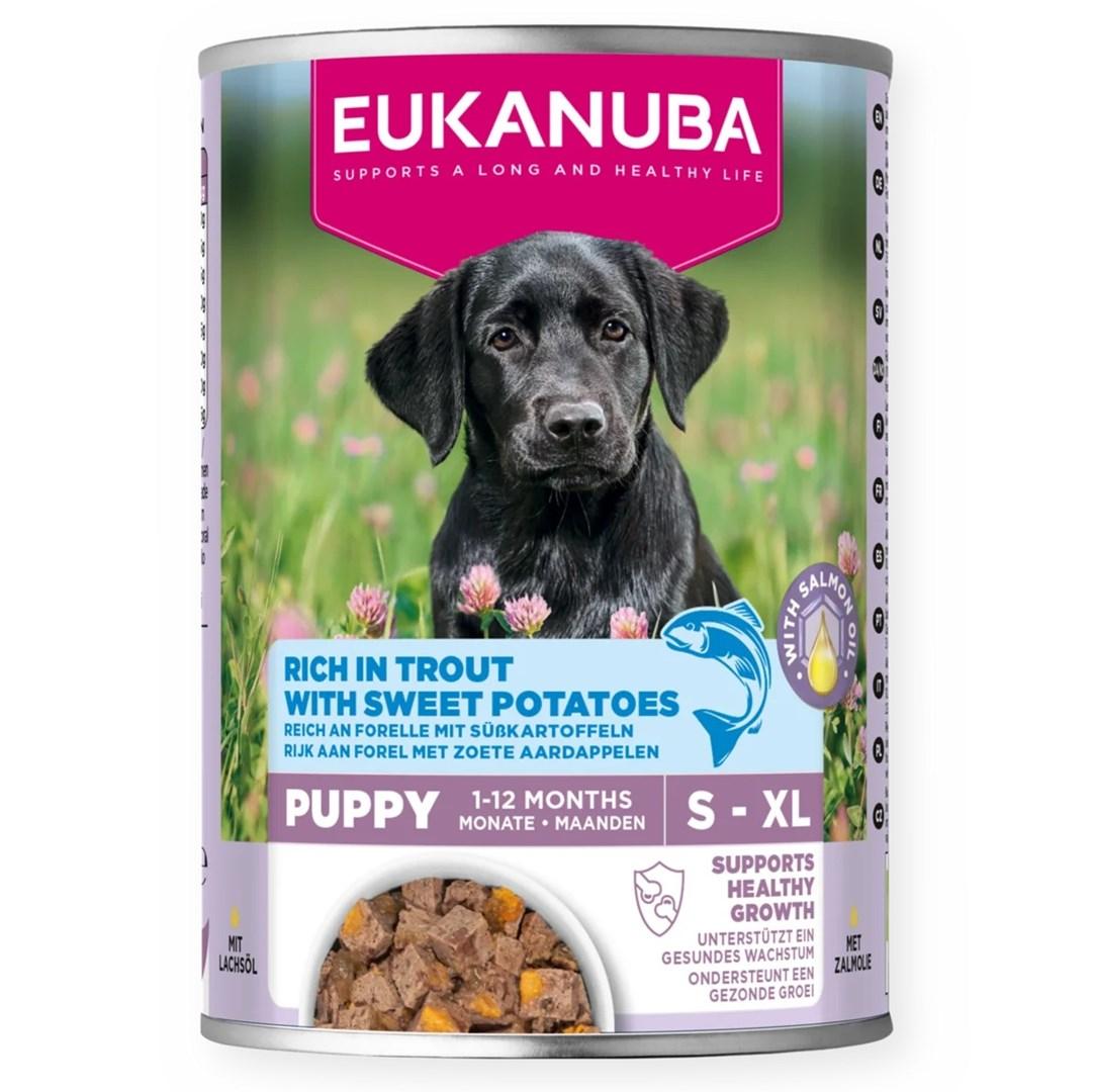 Eukanuba Life Care Hvalp â rig pÃ¥ Ã¸rred og sÃ¸de kartofler, vÃ¥dfoder 400 g