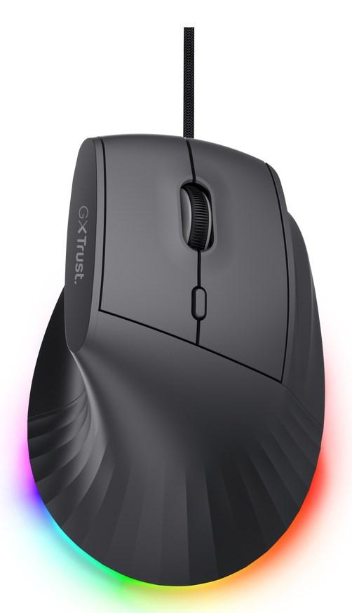 Trust GXT 145 Rexxa gaming-mus - højrehånd, kablet, 12.800 DPI billede