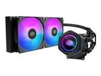 Cooler Master MasterLiquid Core Nex 240 ARGB - 240 mm CPU vandkøler, 2×120 mm - Sort billede