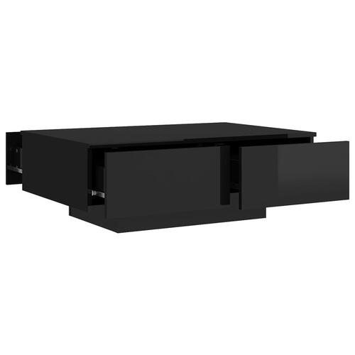 Sofabord 90x60x31 cm spånplade sort højglans