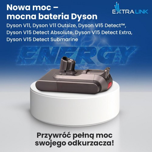 Extralink batteri til Dyson V11 (Click Type) – 25,2 V 3000 mAh