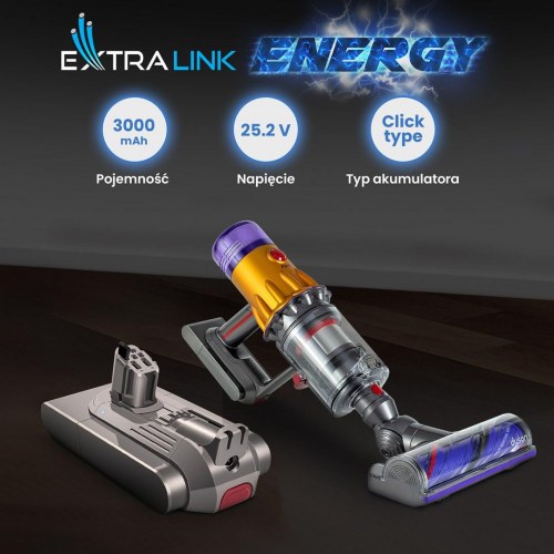 Extralink batteri til Dyson V11 (Click Type) – 25,2 V 3000 mAh