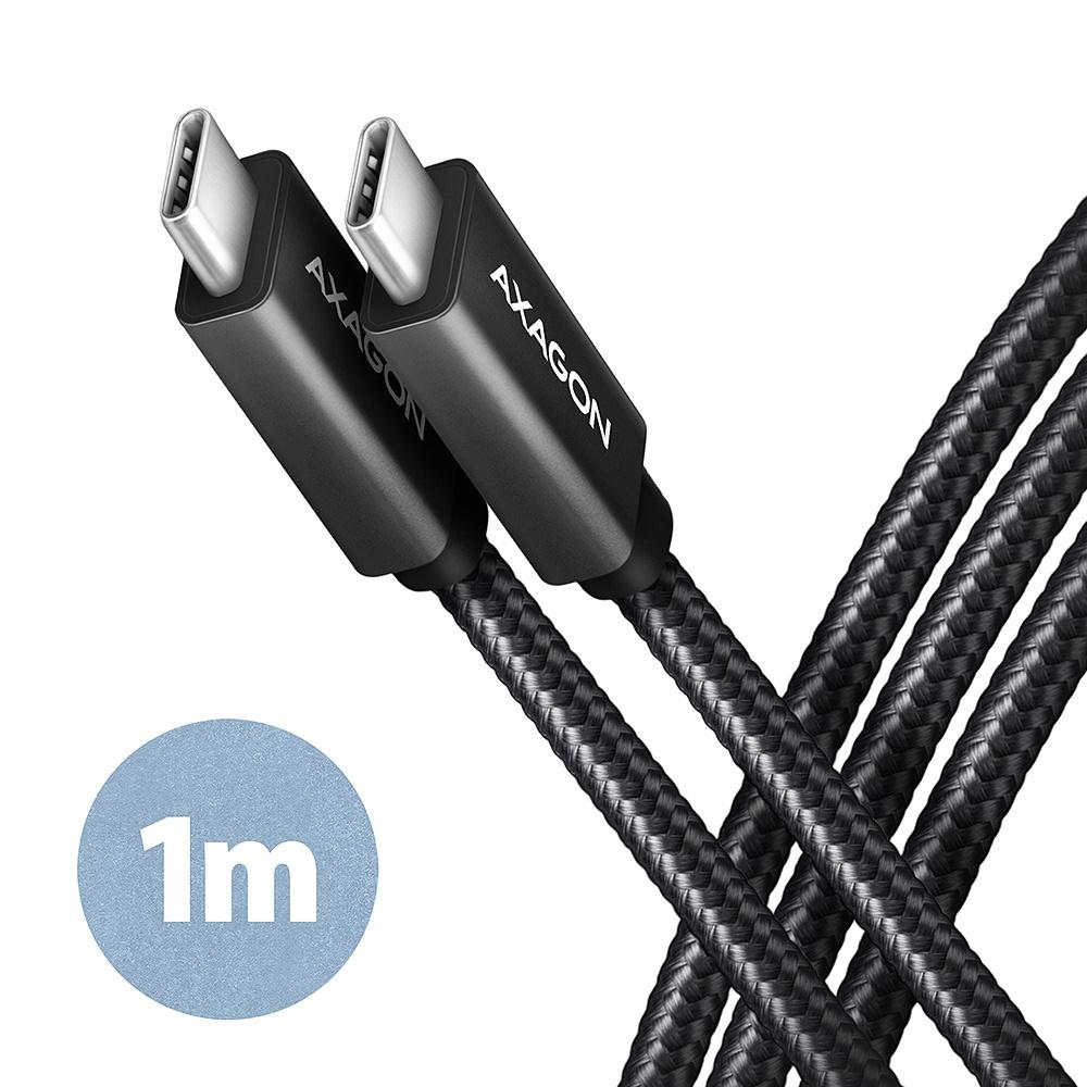 AXAGON BUCM32-CM10AB USB‑C til USB‑C kabel 3.2 Gen 2x2 100 W PD – Sort 1 m billede