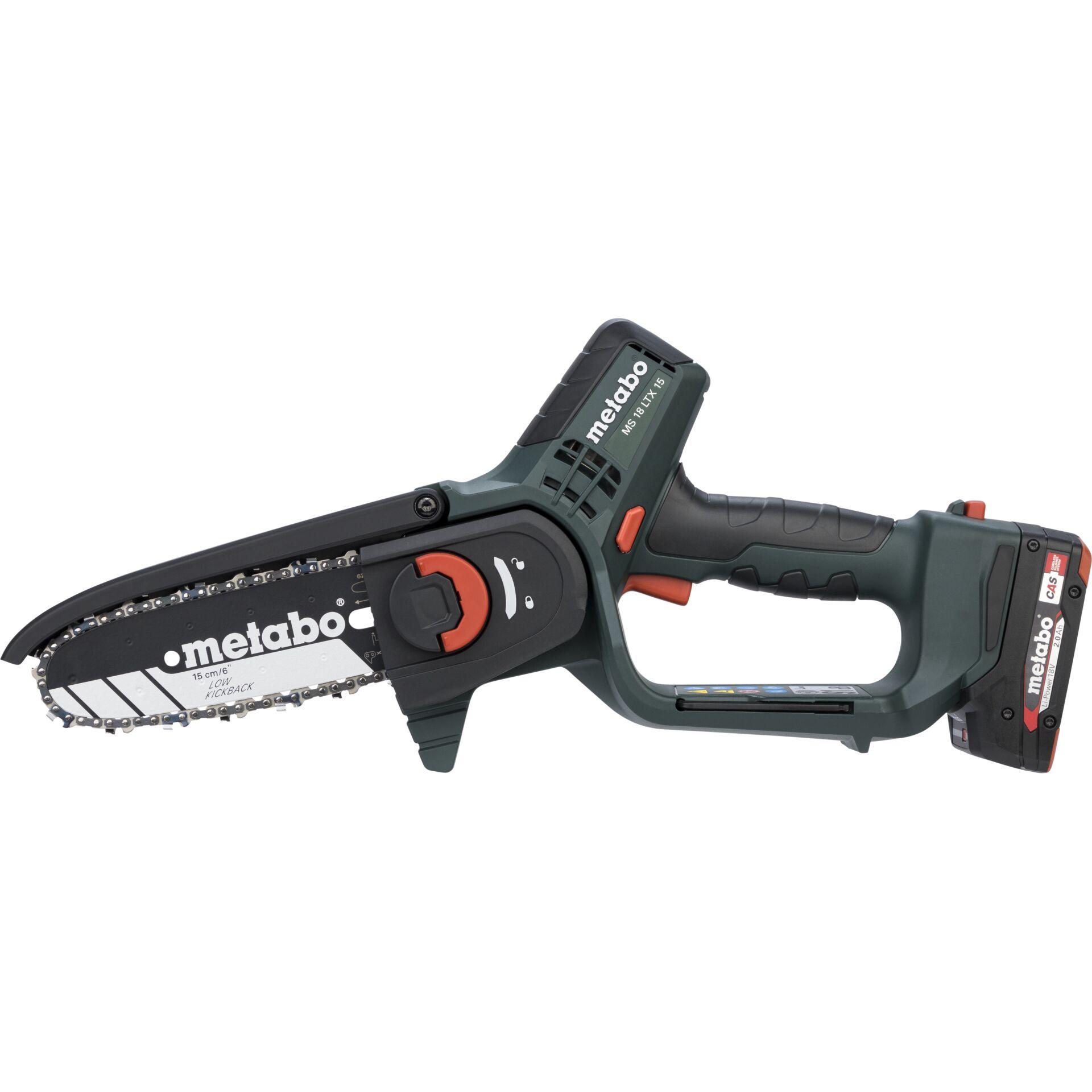 Metabo MS 18 LTX 15 - 18V kædesav (15 cm) med batteri og lader billede