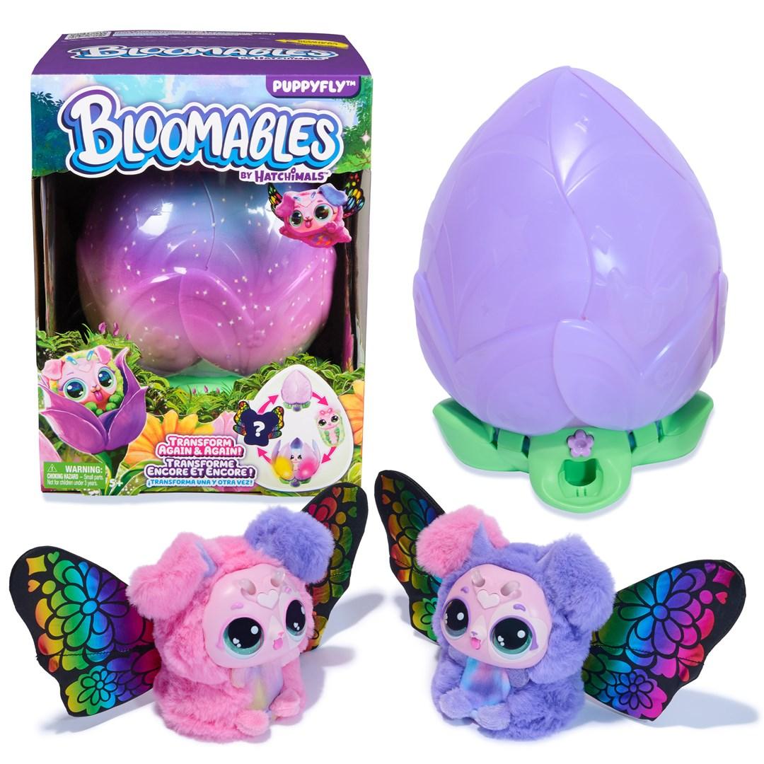 Hatchimals Bloomables - Puppyfly overraskelseslegetøj med blomst, interaktiv forvandling og 100+ lyde (assorterede) billede
