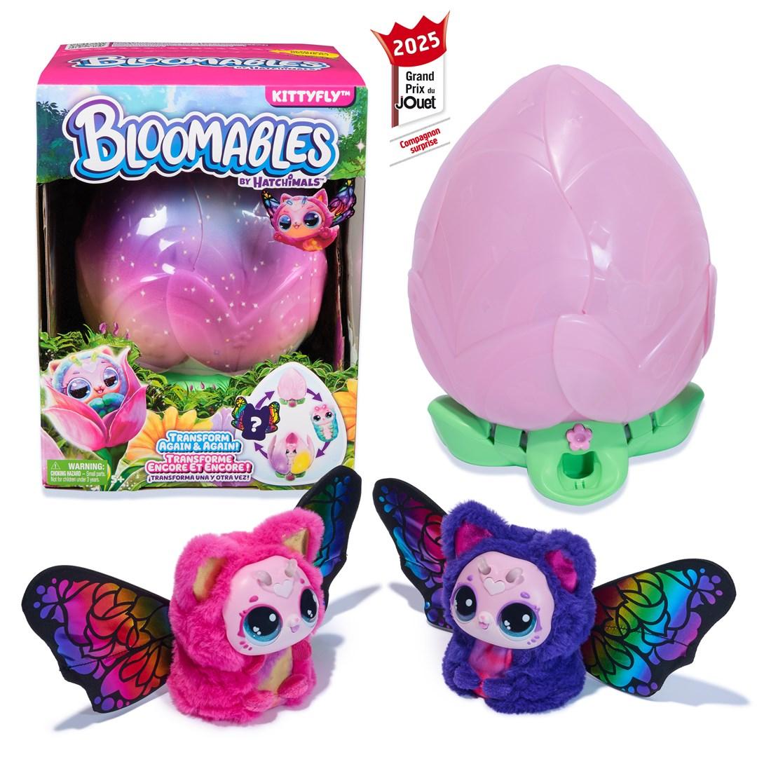 SPIN MASTER Hatchimals Bloomables Kittyfly - interaktivt legetøj med blomst, gentagelig afsløring og forvandling, 100+ lyde og reaktioner (assorterede) billede