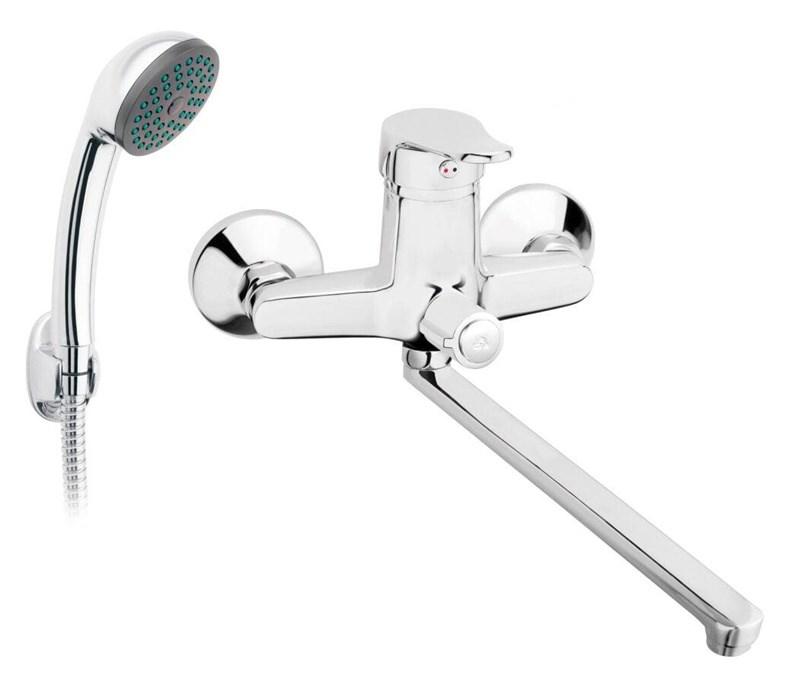 FERRO Deco BDC55AC - badekarsarmatur med tud og håndbruser, krom