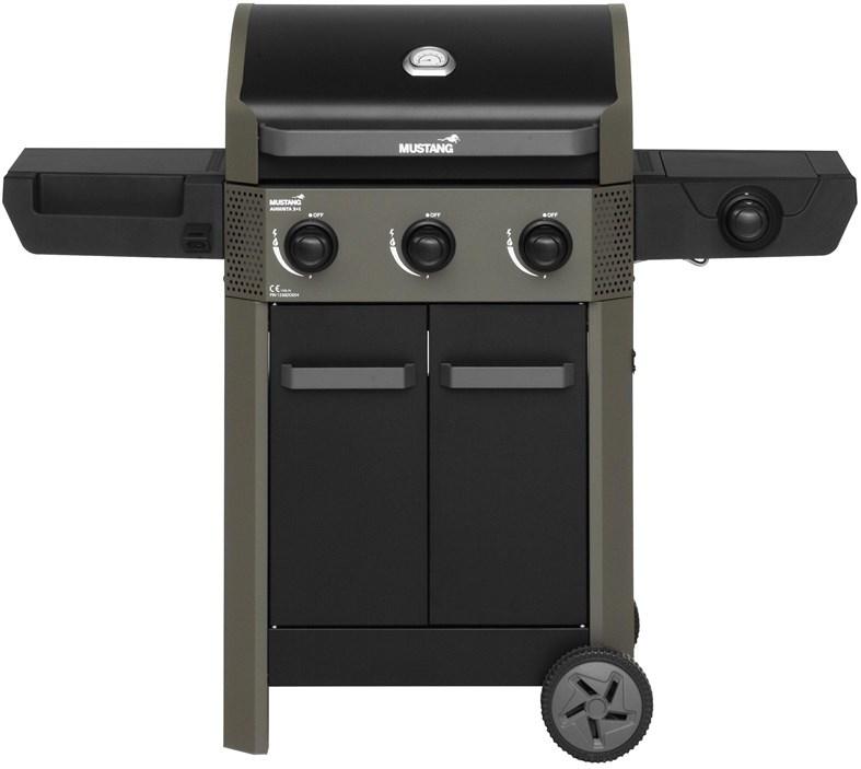 Gasgrill med 3 brændere og sidebrænder, 60x42 cm kogeflade