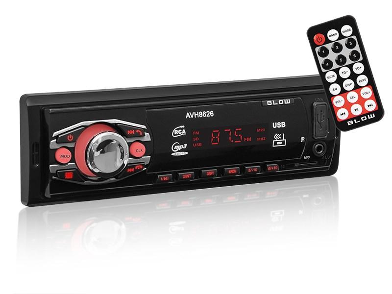 BLOW AVH-8626 bilradio – sort, FM/USB/SD, Bluetooth