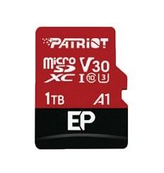 Patriot EP Pro microSDXC hukommelseskort 1 TB - 90/80 MB/s, A1 V30 U3 Class 10 + adapter