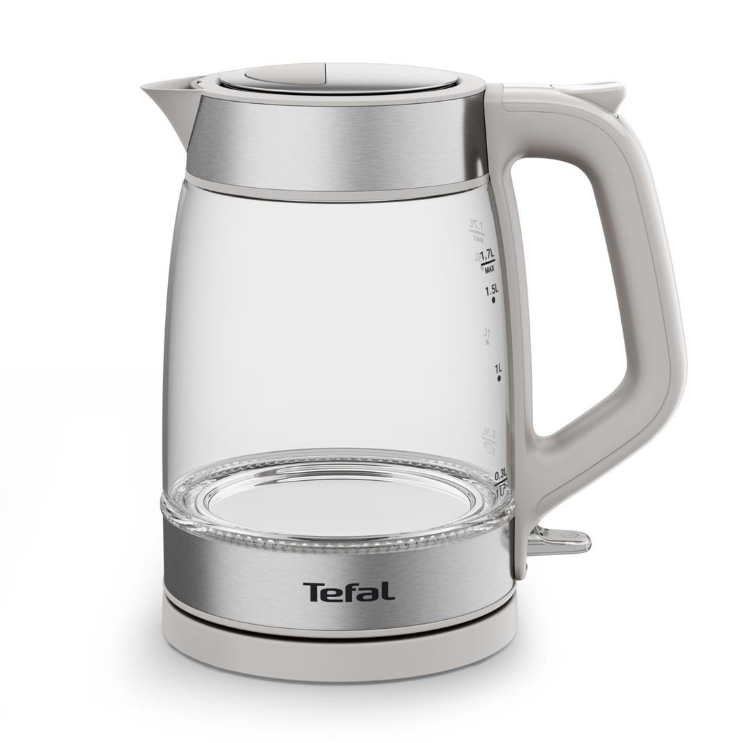 Tefal KI605B30 glas-vandkoger 1,7 l – 2.200 W, grå/sølv/transparent