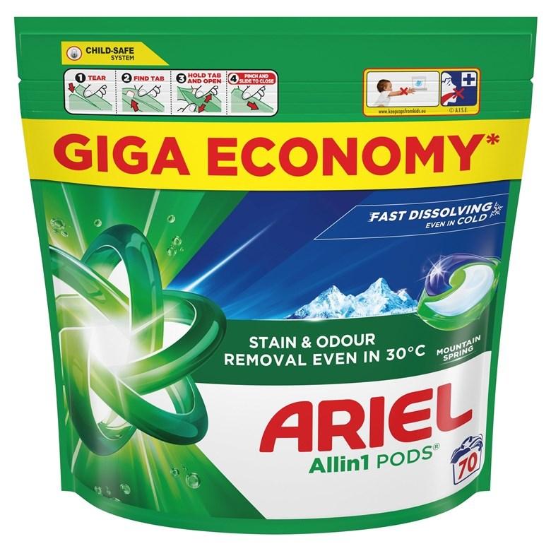 Ariel All-in-1 Pods vaskekapsler - Mountain Spring, 70 stk billede