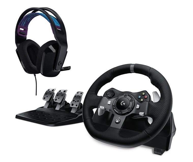 Logitech G G920 - Rat og pedalsæt - kablet - sort - for PC, Microsoft Xbox One, Microsoft Xbox Series S, Microsoft Xbox Series X