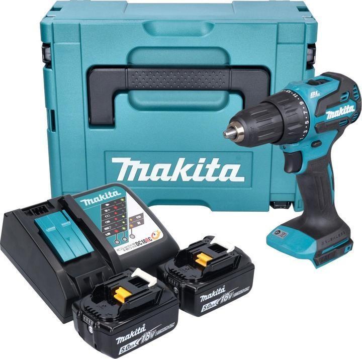 Makita DHP490RTJ akku slagboremaskine 18 V â 2Ã5,0 Ah, lader og Makpac