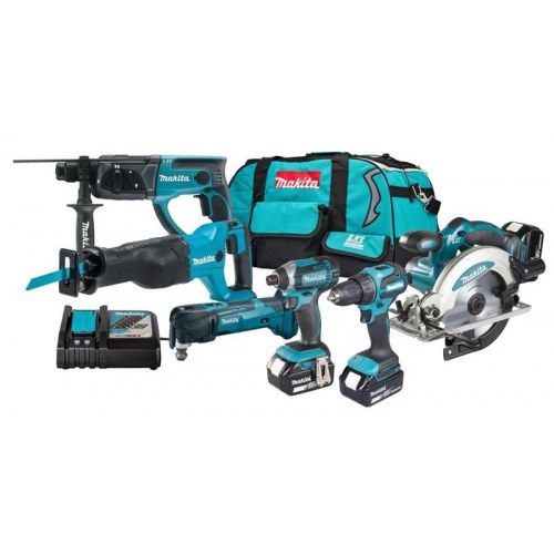 Makita DLX6135TX1 værktøjssæt – 18V 3×5,0 Ah