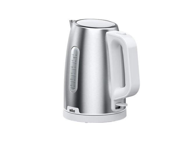Braun WK 1500 elkedel 1,7 l - 2.200 W, rustfrit stål/hvid billede